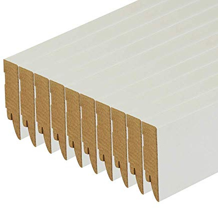 25 meter Sockelleiste Cube Modern MDF weiß (16 x 58 x 2500 mm)