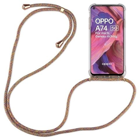 betterfon Hülle Kompatibel mit Oppo A54 5G / A74 5G | Handykette Smartphone Halskette Hülle mit Band | Handyhülle mit Kordel zum Umhängen Kompatibel für A54 5G / A74 5G | Rainbow