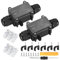 2 Pcs IP68 Waterproof Junction Boxes, 2-Way Outdoor Electrical Cable Connectors Boxes, External Sleeve Protection Box, Line M20 Cable Wire Connectors, Wire Range 5-9mm & 9-12mm