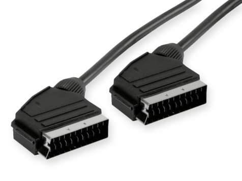 Mr. Gadget's Solutions SCART Cable de plomo totalmente cableado, 21 pines RGB compatible con SKY TV DVD calidad plata 1 m de largo