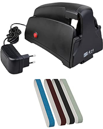 LeTkingok Aiguiseur de Couteaux électrique Domestique 220V, Machine à Bande Abrasive à Haute Efficacité Machine à Affûter Rapide