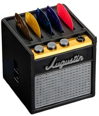 Support pour médiators de guitare, support pour médiators pour ampli - Étui pour médiators de guitare avec haut-parleur d'ampli,Boîte de rangement pour plectres de guitare, boîte de rangement pour ple