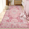 Taleta Washable Runner Rugs Living Room Small Machine Soft Short Pile Pink Area Rugs for Bedside Vintage Hallway Entrance Bedroom (Pink, 80 x 150 cm)