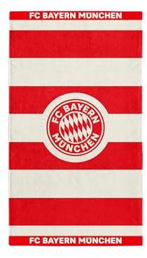 FC Bayern München I Handtuch I Duschtuch I Badetuch I Rot-Weiß I 100 x 50 cm