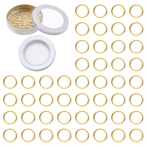 Hobbspring 18K Gold Metal Stitch Markers 100Pcs Round Knitting Stitch Rings