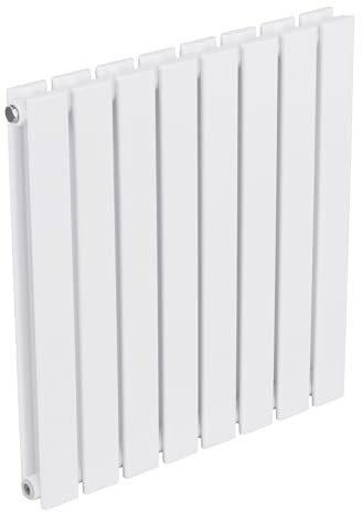 Baridi Horizontal Double Flat Panel Radiator 600 x 560mm, 8 Fins, Efficient Heat Output, Central Heating, White – DH349