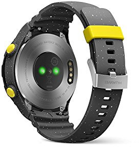 HUAWEI Watch 2 (Bluetooth) Smartwatch mit grauem Sportarmband (NFC, Bluetooth, WLAN, Android Wear/Wear OS by Google) grau