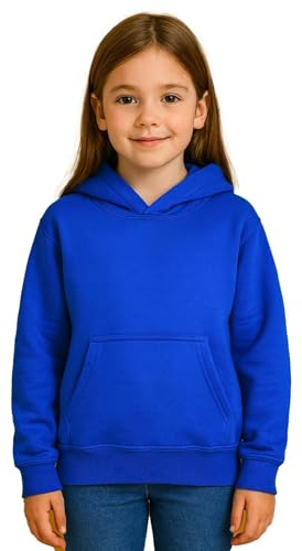 A2Z 4 Kids Girls Boys Plain Sweatshirt Tie Dye Pullover - Plain Sweat Hoodie Royal 11-12