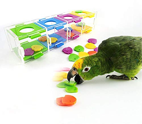 Juguetes Coloridos de Inteligencia para Loros, Entrenamiento Interactivo, Rompecabezas para Aves, Periquitos, Cacatúas