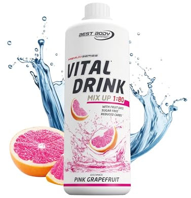 Best Body Nutrition Vital Drink ZEROP® - Pink Grapefruit, Original Getränkekonzentrat - Sirup - zuckerfrei, 1:80 ergibt 80 Liter Fertiggetränk, 1000 ml