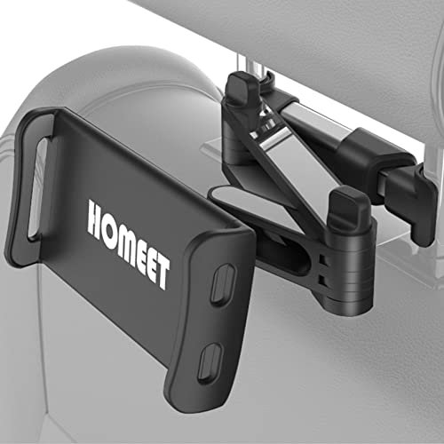 Homeet Tablet Halterung Auto Verstellbar, Tablet Halter Kopfstütze KFZ Halterung Universal für iPad/iPhone/Samsung Galaxy Tabs/Kindle Fire HD/Nintendo Switch, für 4,4-11 Zoll Geräte