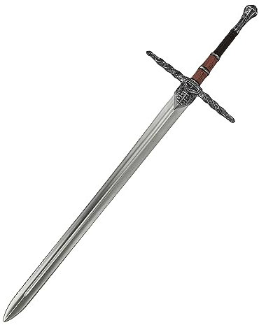 LOOYAR Grande épée médiévale en polyuréthane pour chevalier, soldat, guerrier, jeu de combat, Halloween, cosplay, lajv noir