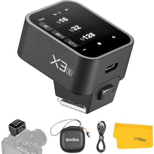 Godox X3S X3-S Drahtloser Blitzauslöser für Sony, 2.4G TTL Blitzsender mit Touchscreen, TTL Unterstützung Auto/Manuell/Multiblitz, Eingebauter Lithium Akku, Hochauflösendes OLED Display