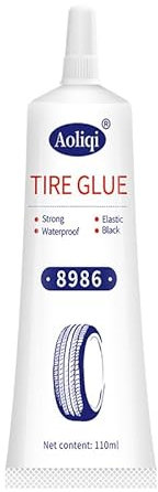 2 Stück 60ml Reifenkleber Reifenreparaturset Autoreifen Reparaturset mit Schaber Felgen Reparaturset Schwarz Reifenkleber Autoreifen Gummikleber Slime Reifendichtmittel für Auto/Motorrad/Fahrrad