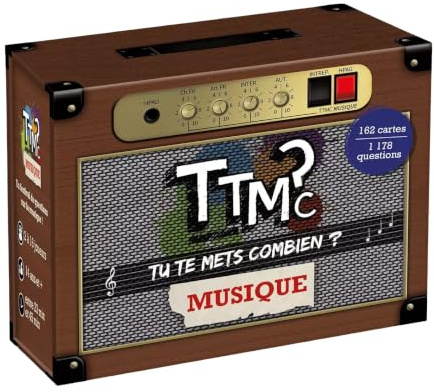 PixieGames - TTMC - Tu Te Mets Combien ? Edition Musique - Jeux Ambiance - Quiz Culture générale - Dès 2 Joueurs