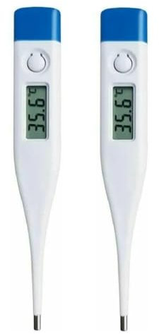 Digital LCD Thermometer 2-Pack - Medical Oral & Underarm Thermometer for Baby & Adult - Fast & Accurate Readings