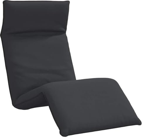 vidaXL Sonnenliege Klappbar Schwarz 175x54x8,5 cm Oxford-Gewebe, Sonnenbett, Liege, Bodenstuhl, Liegestuhl, Chaiselongue, Bodensessel, Relaxsessel