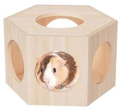 Hamster gömställe | Gnagare leksak av trä, smådjurstillbehör för burar, labyrintdekoration för möss chinchillor marsvin