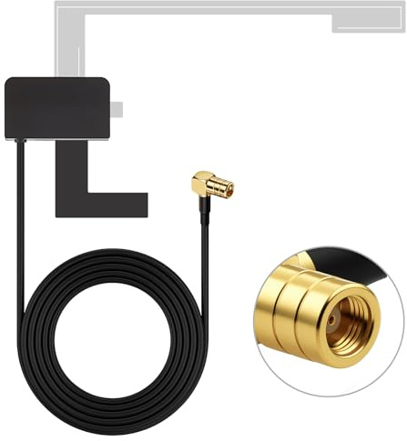 Antenne Dab, antenne autoradio SMB Digtial Dab pour Voiture, avec câble de rallonge de 3 m, Compatible avec Blaupunkt Pioneer Clarion Alpine MULTIVOIE