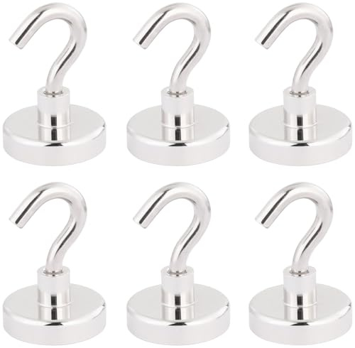 infactory set med 6 magnethakar, 32 mm, upp till 38 kg hållkraft