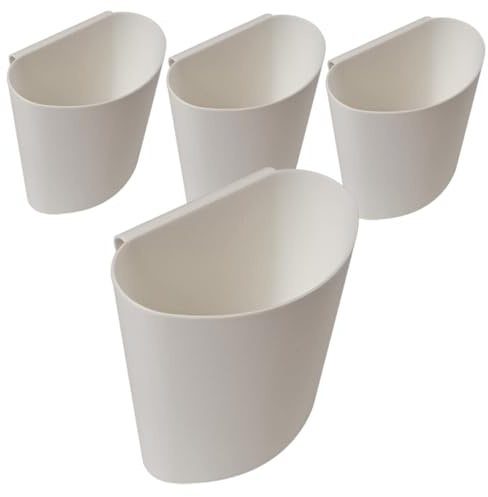 SHINEOFI 4 pezzi Cestini Appendibili in Plastica Resistente per Carrello da Salone Organizer Sospeso Multiuso per Cucina Ufficio e Pulizie Contenitori Compatti per Spazi Salvaspazio
