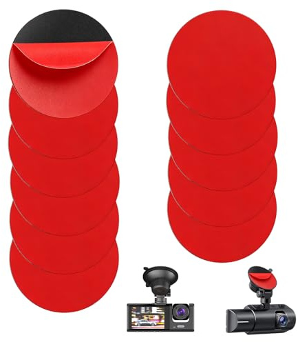 SRLWMYI 10 Almohadillas Adhesivas De Doble Cara Extra Fuertes De 80 Mm – Redondas, Resistentes Al Calor Y a Los UV – Cinta De Para Gps, Cámara De Coche, Salpicadero, Parabrisas, Hogar Y Oficina