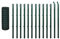 vidaXL Eurozaun-Set Maschendrahtzaun Gartenzaun Drahtzaun 25 x 0,8 m Stahl Grün
