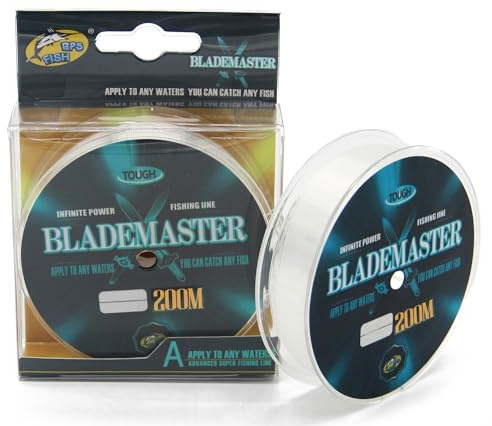 BPS fiskelina nylon multifilament (0,30 mm 12,95 KG, 200 M) transparent färg starkt material