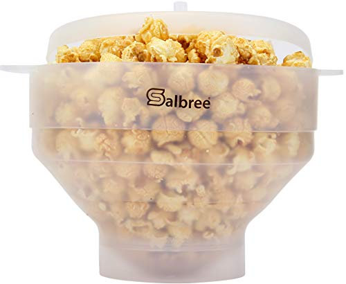Salbree Microwave Popcorn Popper Maker Silicone Collapsible Bowl No Oil