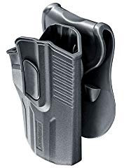 Umarex Paddle Holster aus Polymer, für Walther PPQ und Schreckschusspistole P99, Paddle für festen Sitz am Gürtel innen gummiert