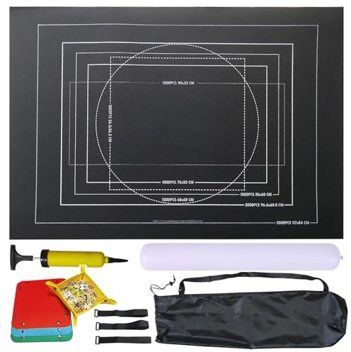 Celawork Puzzlematte für bis zu 3000 Teile - Jigsaw Rolls, Puzzleunterlage, Rollmatte - Praktisches Zubehör zur Aufbewahrung (Schwarz)
