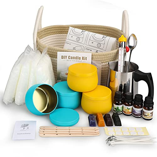 Amorxiao Kit de Fabricación para Velas, Vela de Bricolaje, DIY Juego, Velas Aromática, Regalo de Velas Perfumadas, Velas de Bricolaje, Juegos de Velas para Cumpleaños, Aniversario, Navidad