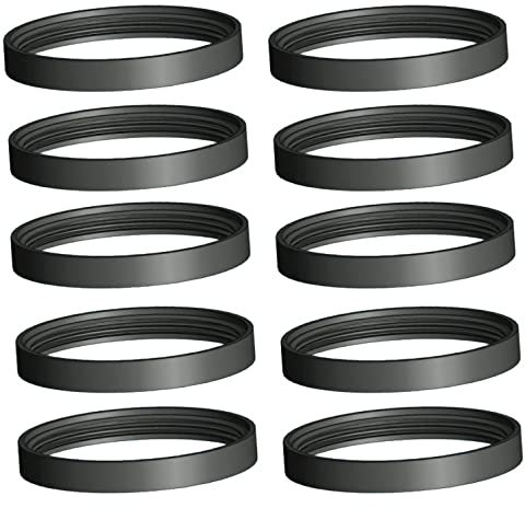refrateck 10 Dichtungen Ø 80 mm Silikon für Pelletofenrohr max 250°C schwarz