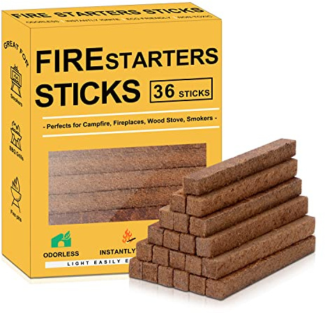 Realcook Natural Fire Starter Cubes: Upgraded 36 Firestarters Kindling