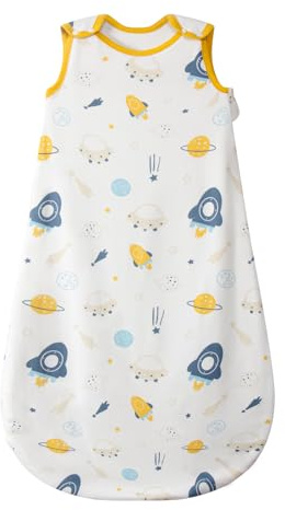 Mosebears Saco de Dormir para bebé de Verano, Primavera, diseño de Dibujos Animados, 1,0 TOG, para bebé, Saco de Dormir sin Mangas (Envío, 18-24 Meses)