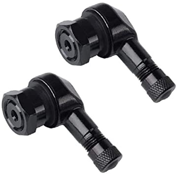 WeddHuis Valvula Acodada Moto, Vástago de Válvula de 90 Grados - Juego de 2 Tapas de Vástago de Válvula de Neumático de 11,3 mm para Ruedas de Camión y Motocicleta