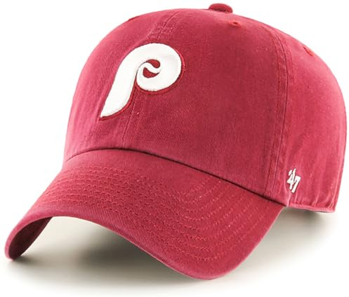 47 MLB Cooperstown Baseballkappe mit Primär-Logo, verstellbar, Einheitsgröße für Erwachsene, Philadelphia Phillies, Einheitsgröße