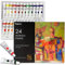 Topsics Colori Acrilici per Dipingere, 24 tubi da 12 mL Kit di Pittura Acrilica Perfetto per Pietra/Vetro/Legno/Tela, Kit di Pittura Acrilici Atossici per Principianti