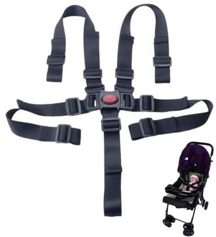 JRYXDS 1Pcs Arnes Seguridad Silla Niño, Cinturón de Seguridad para Bebé, Arnés de Seguridad de 5 Puntos para Niños y Niños, Correa Segura para Silla (B)