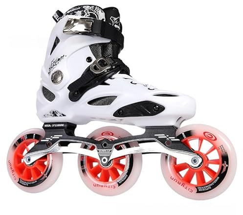 Pattini In Linea Per Bambini Adulto, Inline Skates Per Bambina E Bambino Con 3 Ruote 110 Mm, Pattini A Rotelle Per Interni Ed Esterni, Roller Skates Per Fitness All'aperto Professionale(Size:37,Color: