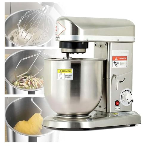 Batidora de masa profesional de pastelería, 300W/500W/500W, 5L/7L/10L, Robot de cocina multifunción, tazón de acero inoxidable, 3 velocidades de masa de pan (10L)