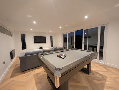 Tavolo da biliardo con piano da pranzo e tavolo da ping pong, tavolo da gioco multifunzionale per il tempo libero in famiglia con tutti gli accessori