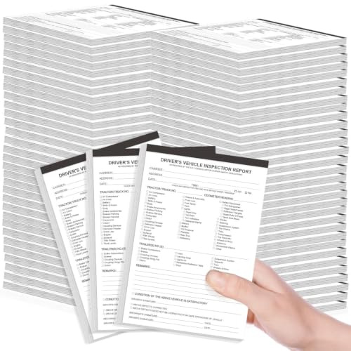 Cuaderno de informes de inspección del vehículo del conductor, 2 capas autocopiativo