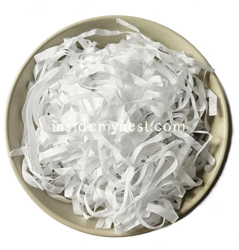 Snow White Shredded Tissue Paper Shred Hamper Gift Box Basket Filler Fill Christmas Winter(60g)
