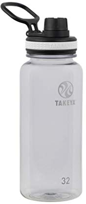 Takeya 50274 Tritan Sports Water Bottle, Plastic, Clear