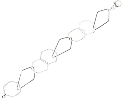 NKlaus armband 925 sterlingsilver 21 cm luna-kedja damer länkar ankare armband utsökt 12843, 21 centimeter, Sterlingsilver