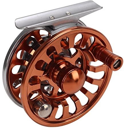Flugfiskerulle Effektiv Bromsning 3 Lager 2 Färger Justering CNC-bearbetning 3/4 Flugrulle för Utomhusfiske