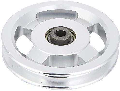 Ezweiji Puleggia in alluminio, 88-90 mm, universale, con cuscinetto in lega di alluminio, puleggia per macchine per cavi, attrezzature da palestra, porte da garage