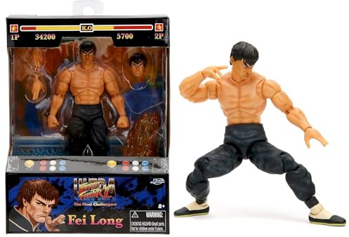 Jada Fei Long 6 Moveable Figure with Accessories and Alternate Head and Hands Ultra Street Fighter II: The Final Challengers (2017) Video Game Model 34217