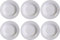 Dekorah Lot de 6 assiettes creuses en mélamine blanches 22 cm – résistantes et lavables au lave-vaisselle – idéales pour soupes, restauration et apéritifs en mense, bateaux, RSA, camping et